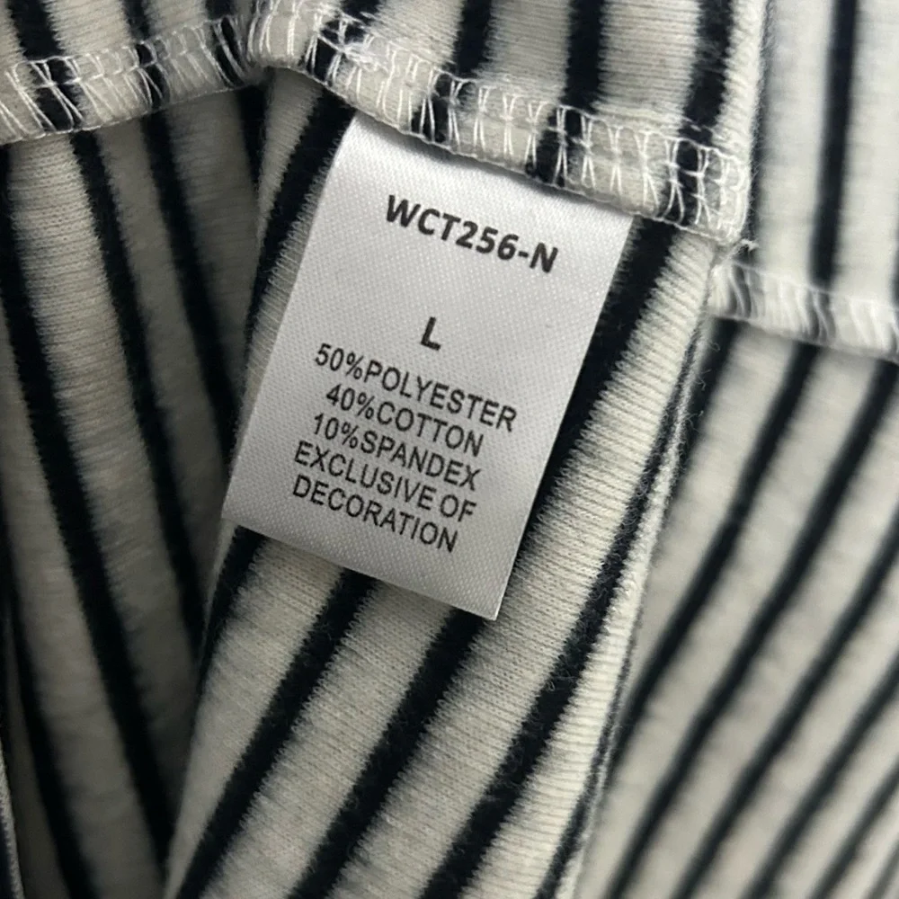 THML Striped Sweater Shift Dress In Blue/Black/White Size L